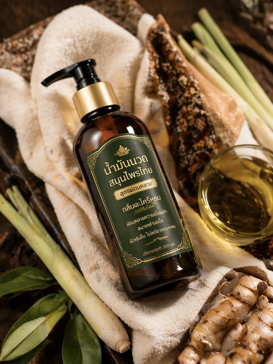 น้ำมันนวดสมุนไพรไทย (thaiherb oil) น้ำมันนวดสมุนไพรไทย (thaiherb oil)
