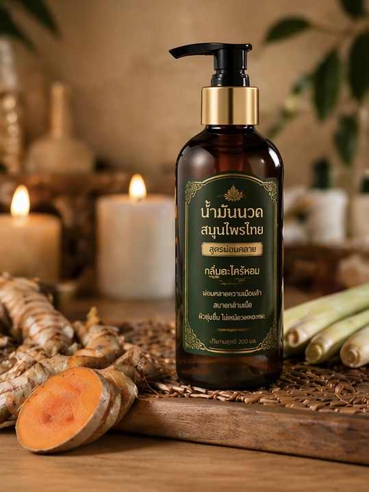 น้ำมันนวดสมุนไพรไทย (thaiherb oil) น้ำมันนวดสมุนไพรไทย (thaiherb oil)