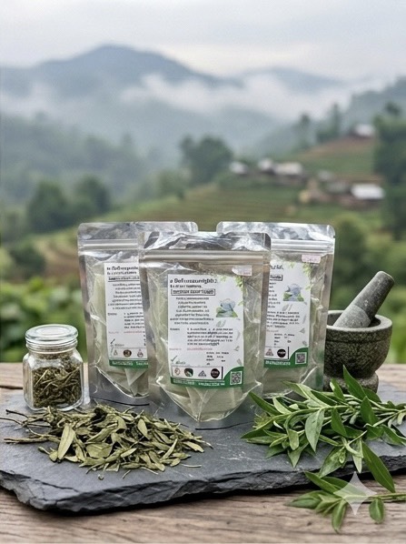 ชาฝางแดง 3 ชิ้น ชาสมุนไพรไทย ชาหินฟ้าแลบแพ็ค 3 (blue herbal tea)
